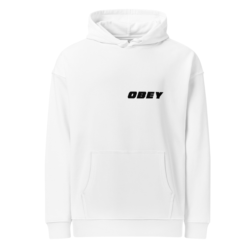(Dis)obey | Unisex Organic Relaxed Hoodie | WHT