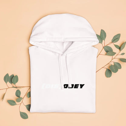 (Dis)obey | Unisex Organic Relaxed Hoodie | WHT