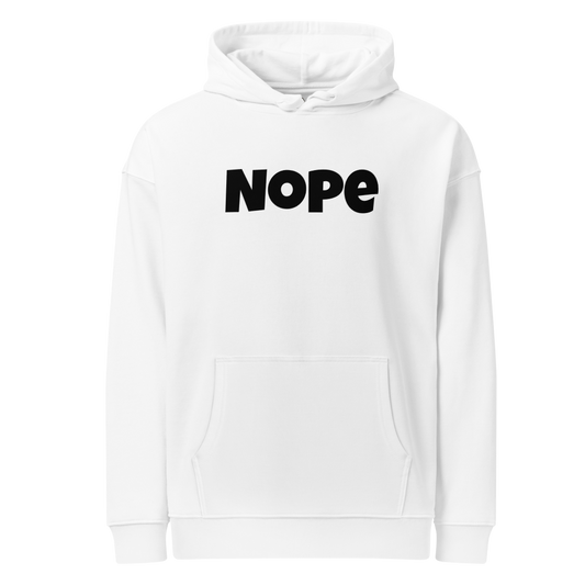 NOPE | Unisex Organic Relaxed Hoodie | BLK FONT